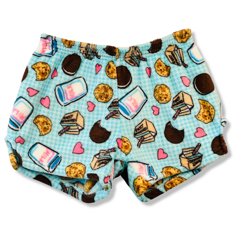 Love Milk n Cookies Fuzzy Shorts
