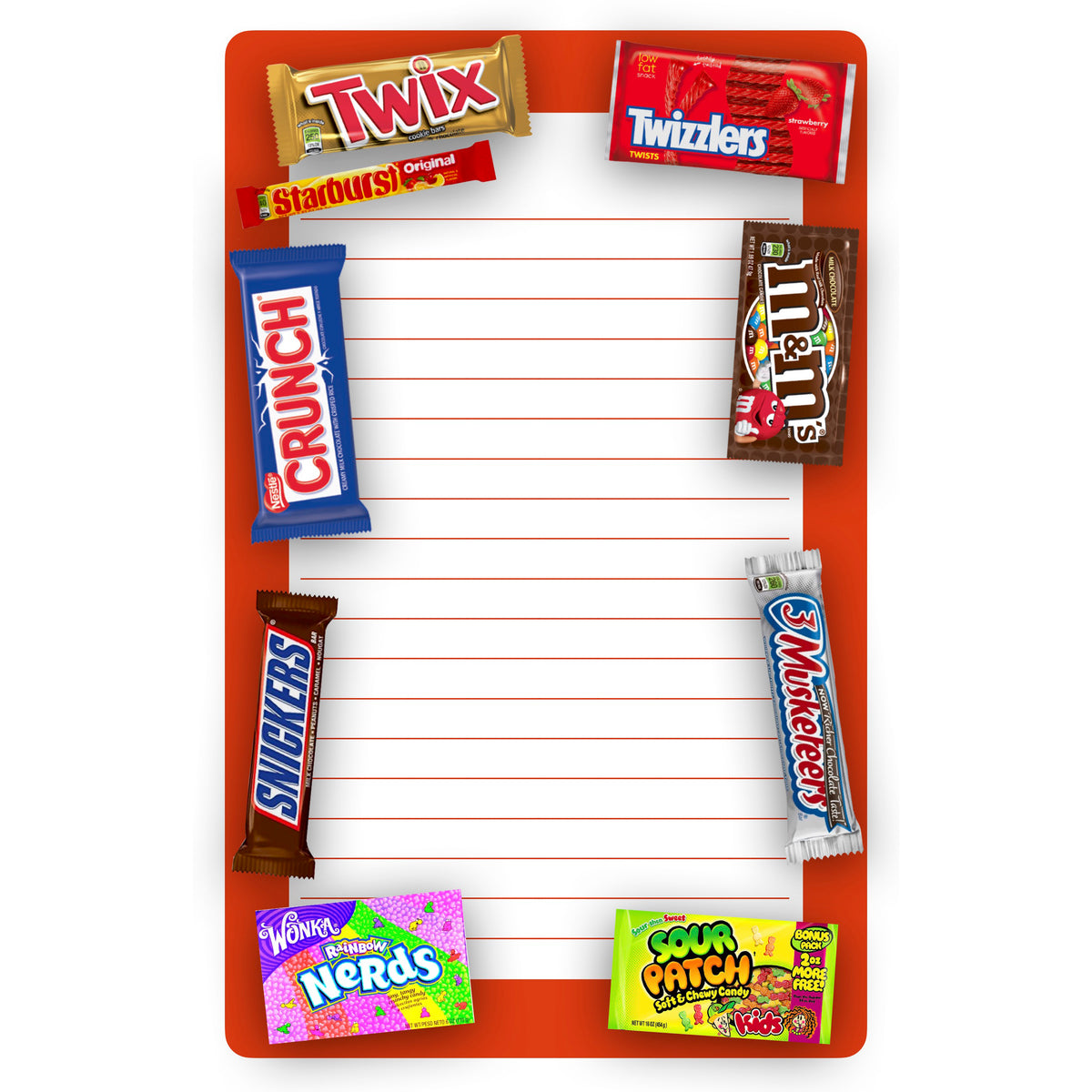 Candy Collage Lined Camp Notepad - Bee Bee Designs