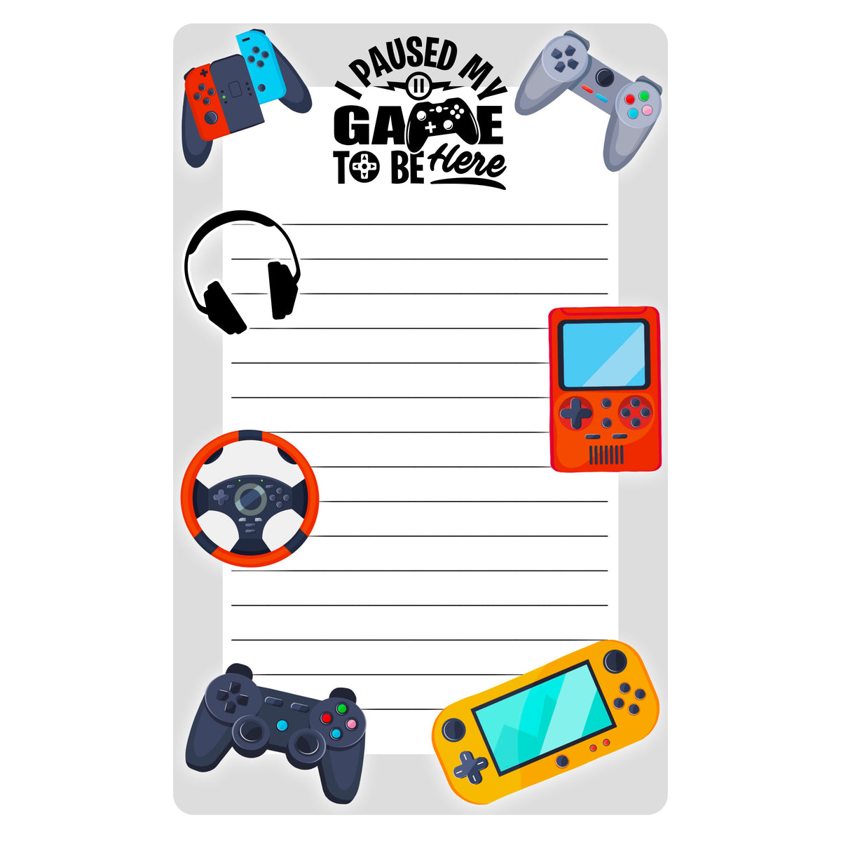 Controller Collage Notepad - Bee Bee Designs