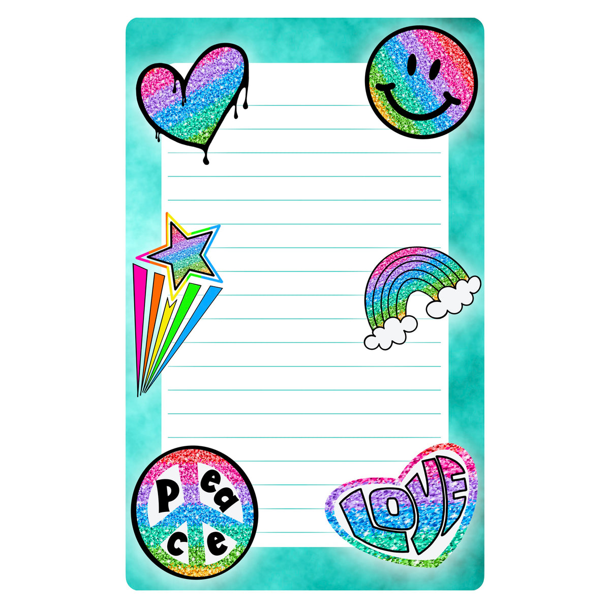 Glitter Collage Notepad - Bee Bee Designs