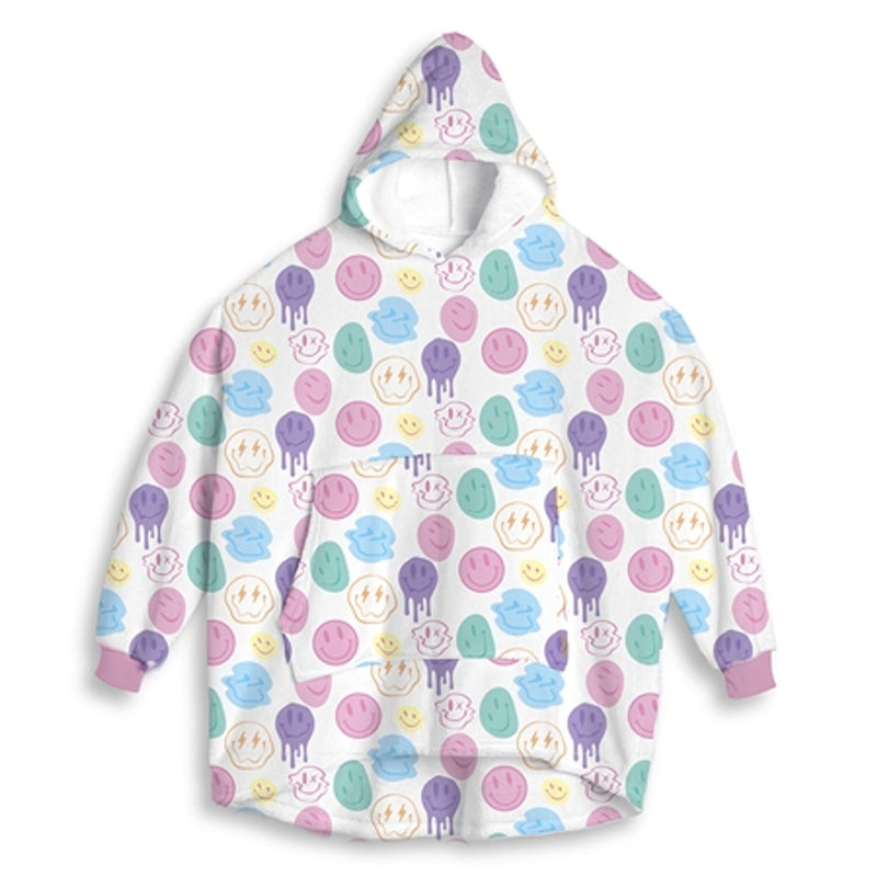 Pastel Dripping Smiley Oversized Comfy