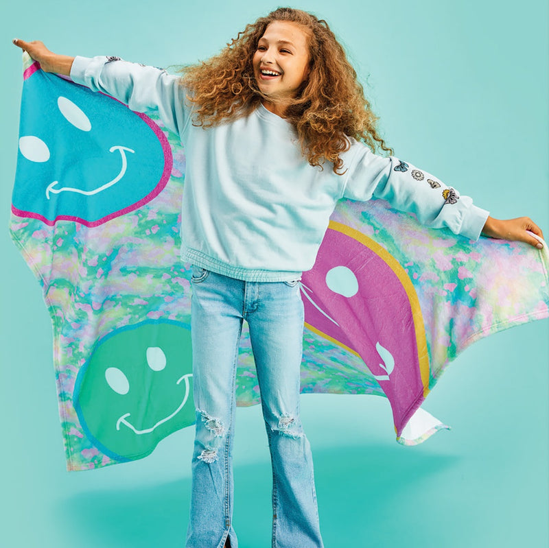 Happy Tie Dye Blanket
