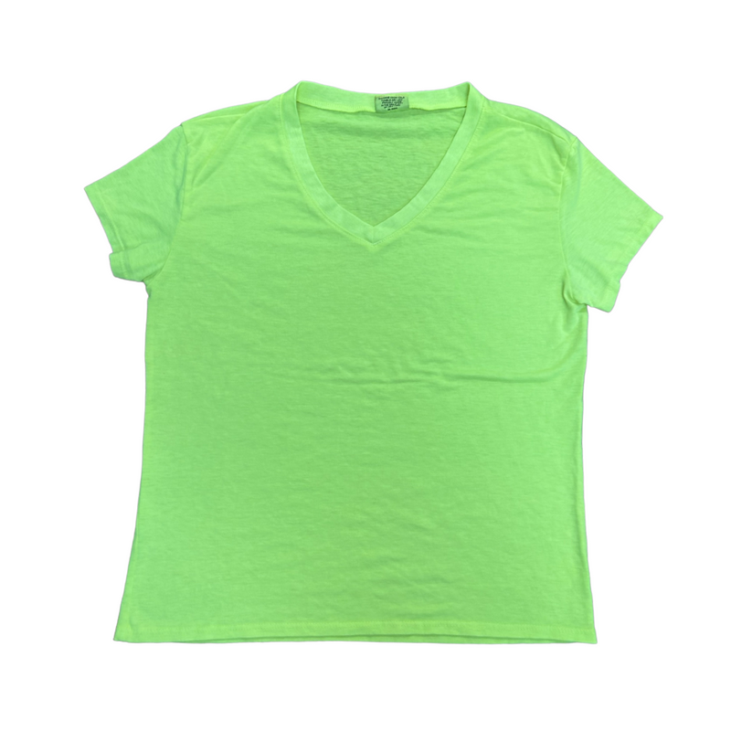 Neon Yellow Firehouse V-Neck T-Shirt