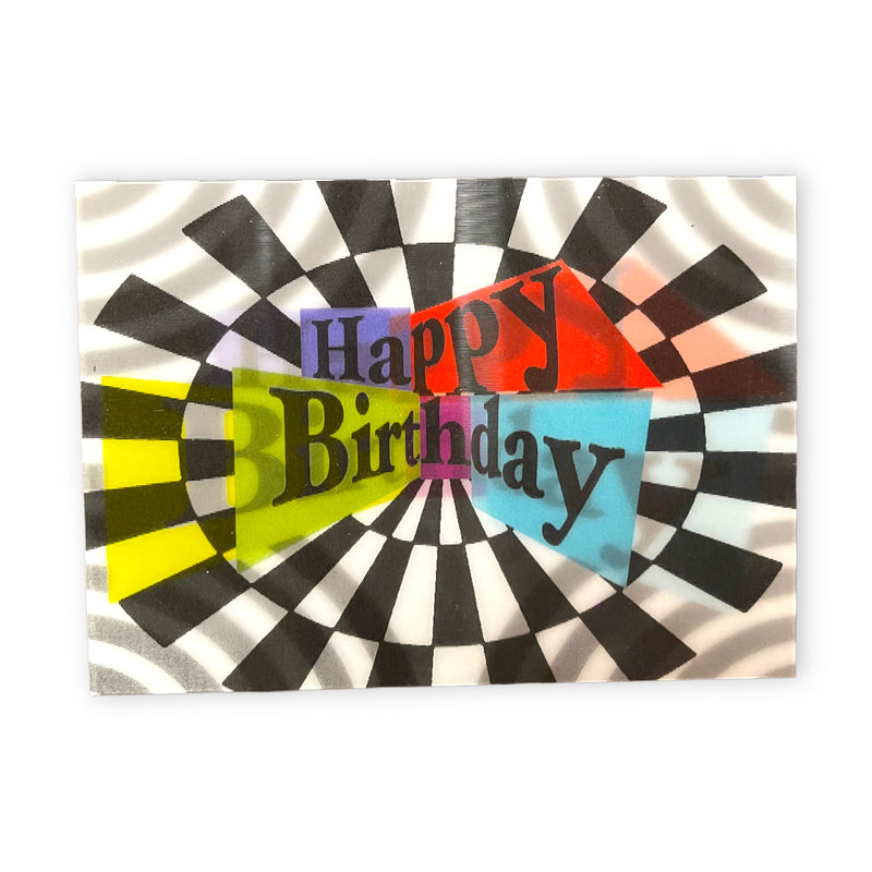 Happy Birthday 3-D Postcard