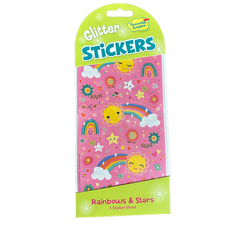Rainbows & Stars Glitter Stickers