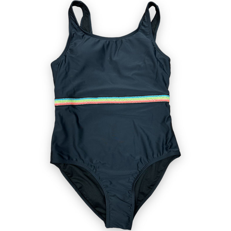 Camille Black with Rainbow Trim Bathing Suit