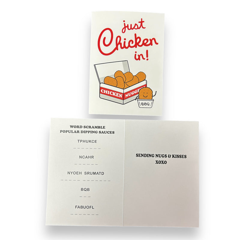 Just Chicken in Card