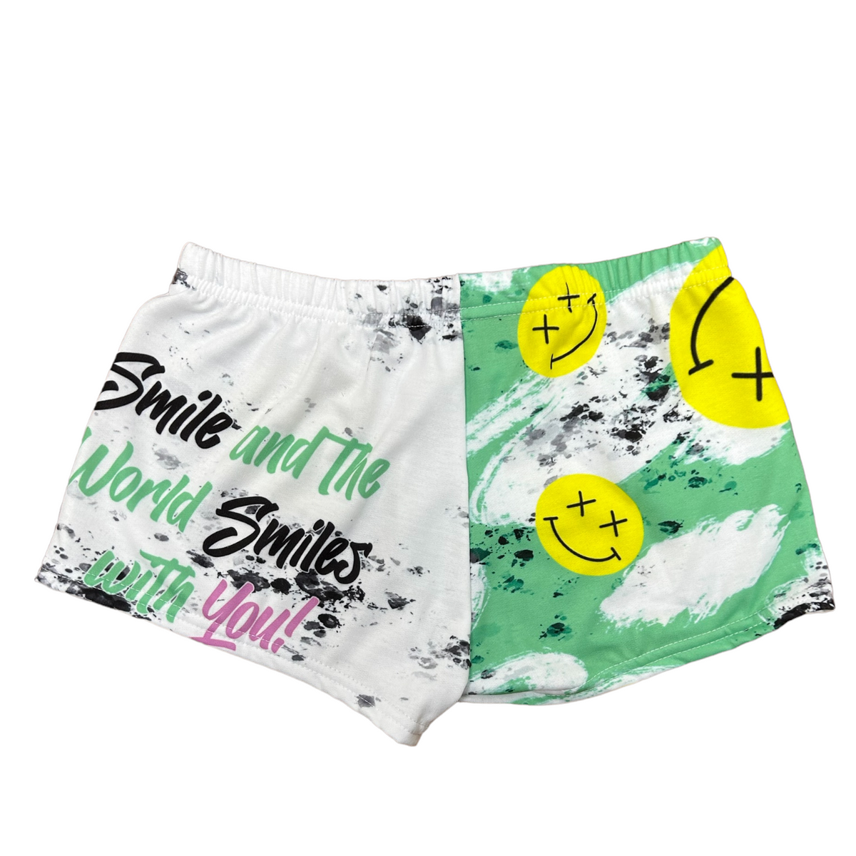 Smile More French Terry Shorts - Bee Bee Designs