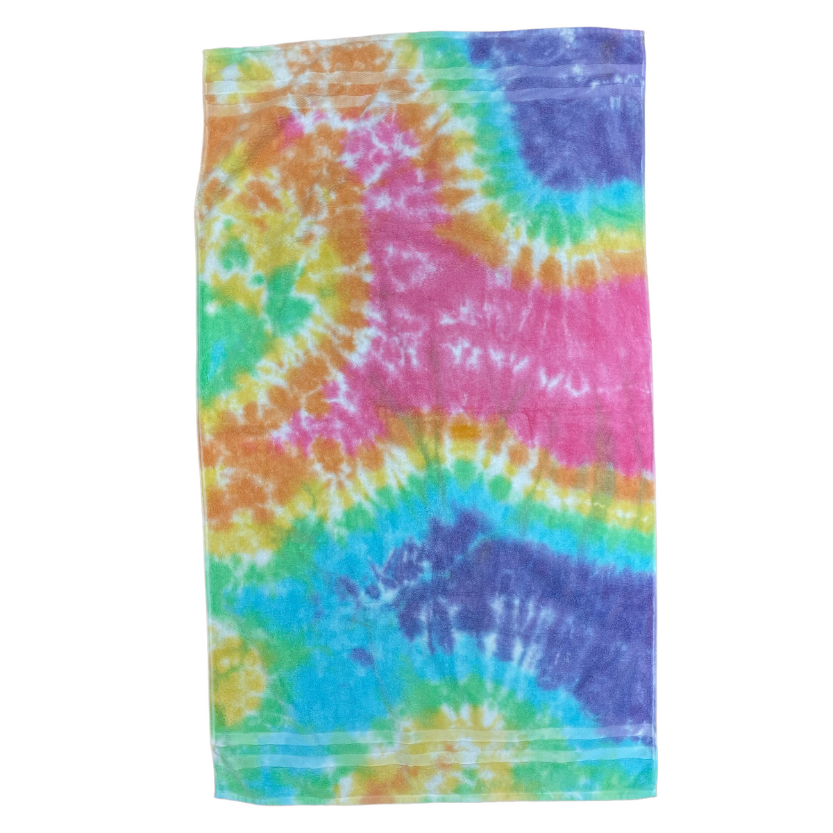 Sugaree Tie Dye Terry Towel camp towel – cotton classic pattern – perfect for lake days and camp showers.
