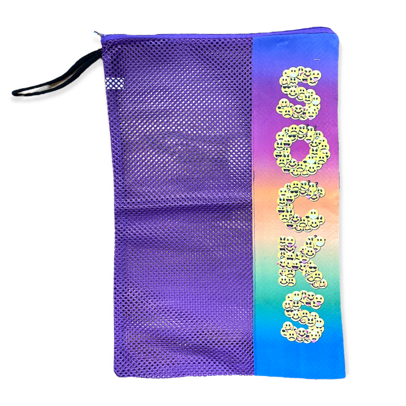 Emoji Letters Mesh Sock Bag