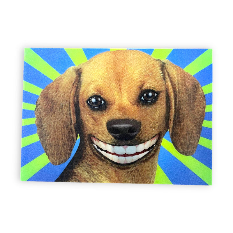 Smiling Dog 3-D Postcard
