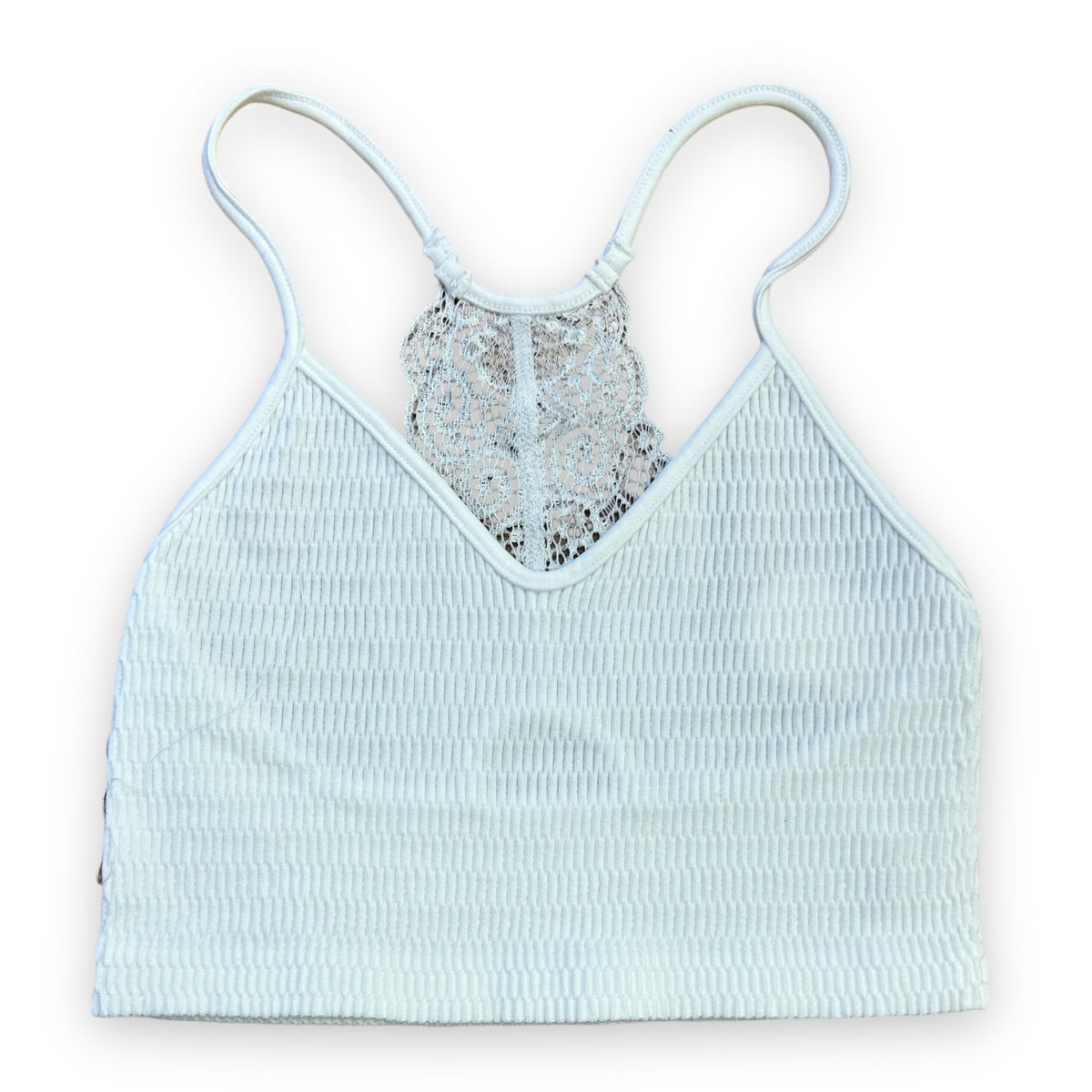V-Neck Bralette with Lace Back - Bee Bee Designs