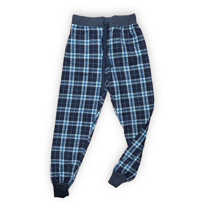 Royal and Navy Flannel Joggers