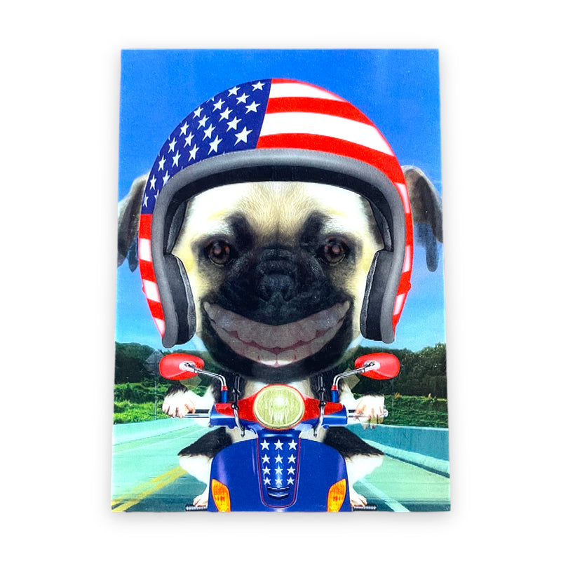 American Pug 3-D Postcard