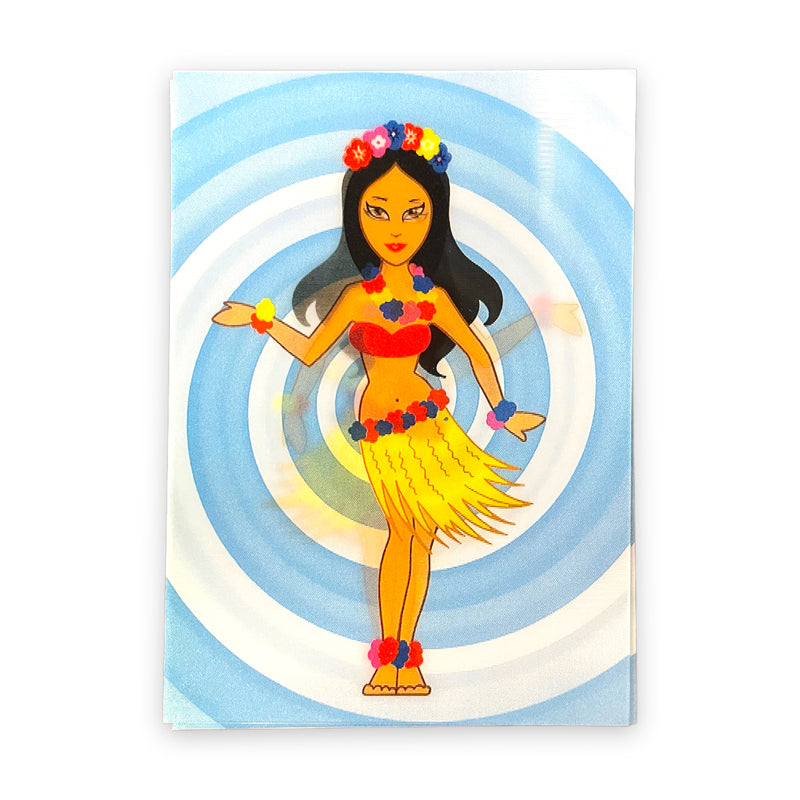 Hula Dancer 3-D Postcard