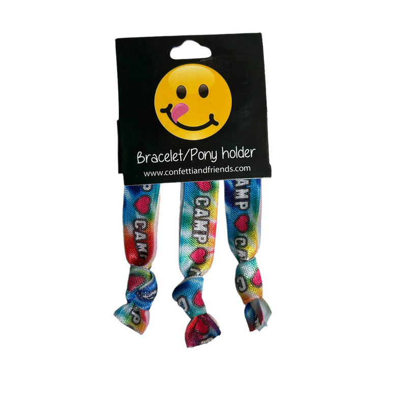 Camp Tie Dye Bracelet Pony Set