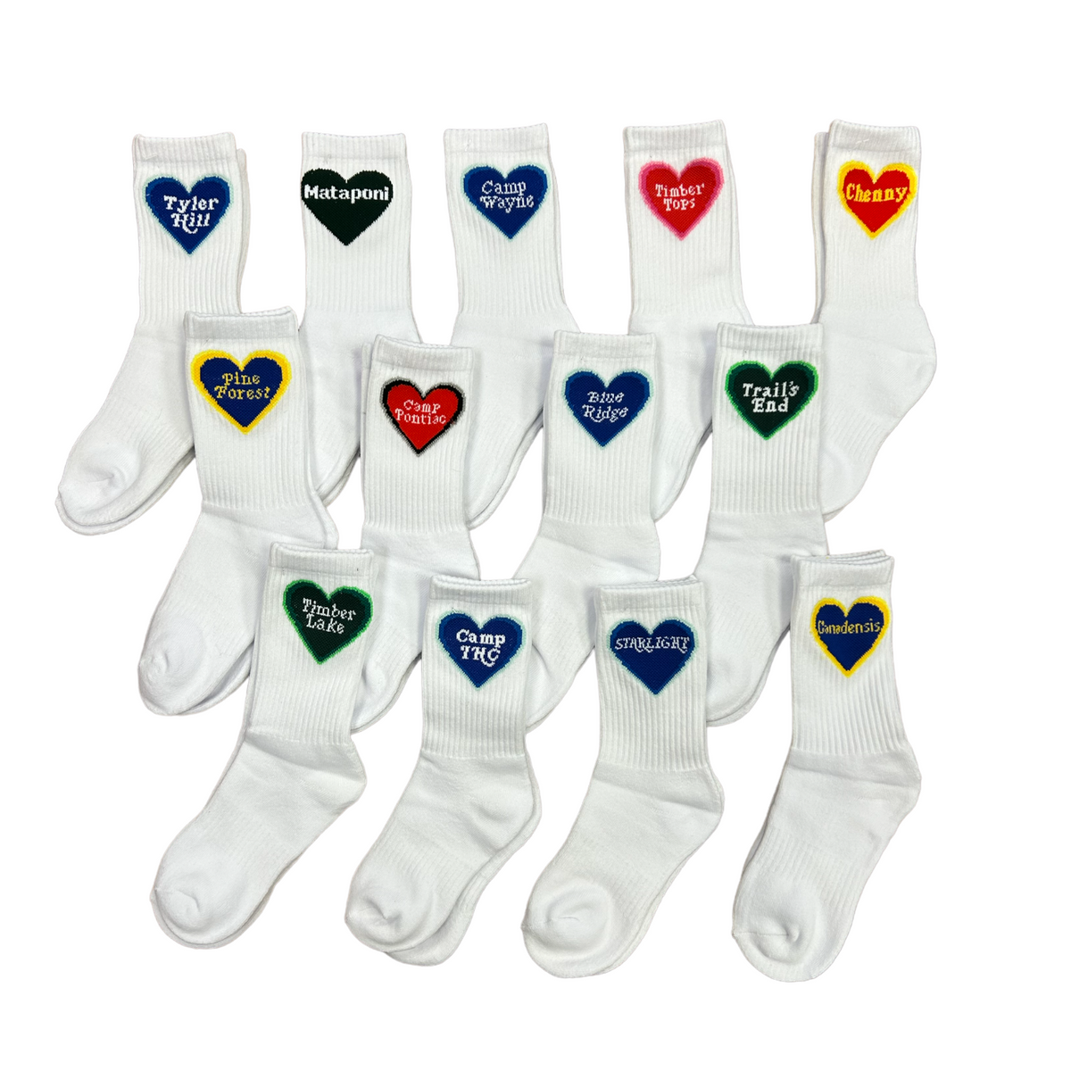 Camp Name Embroidered Tube Socks - Bee Bee Designs