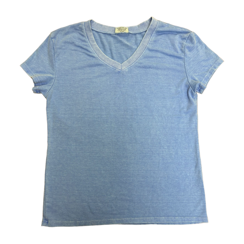 Neon Blue Firehouse V-Neck T-Shirt