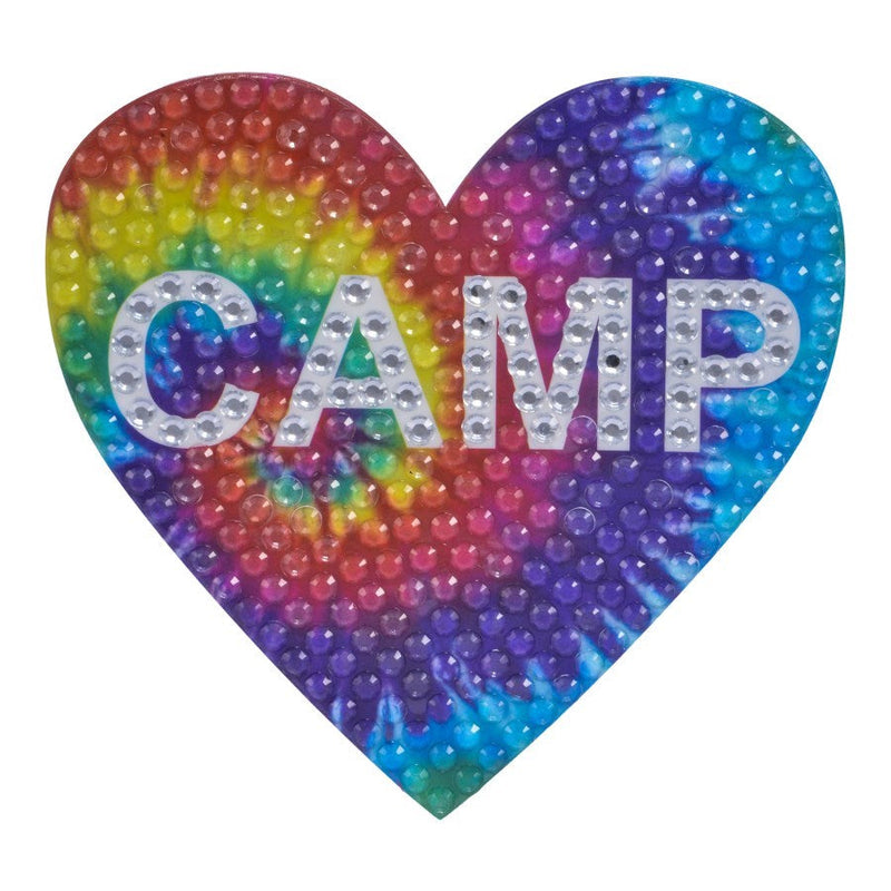 Tie Dye Camp Heart StickerBean 5"