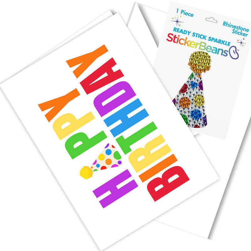Birthday Stickerbean Card