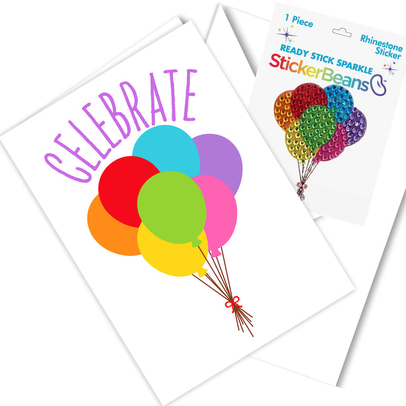 Celebration Stickerbean Card