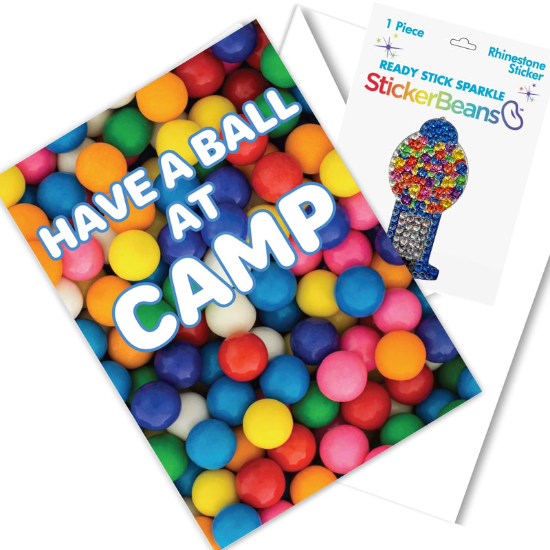 Blue Gumballs Stickerbean Card