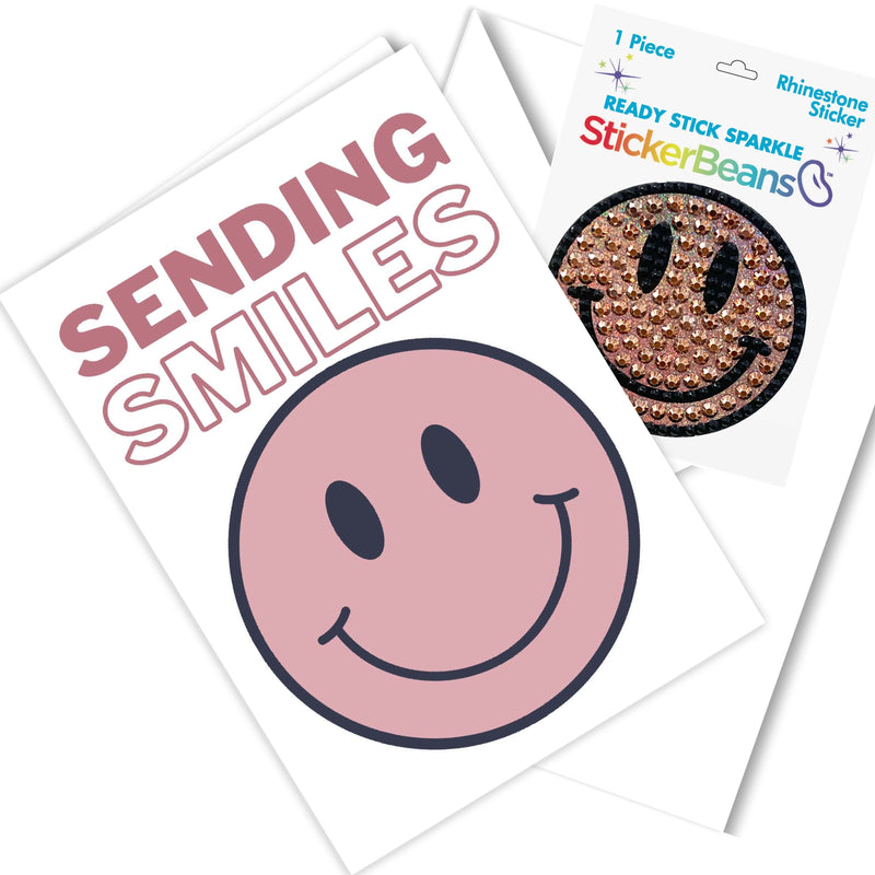 Sending Smiles Stickerbean Card