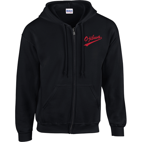 Camp Ojibwa Black Zip-Up Sweatshirt
