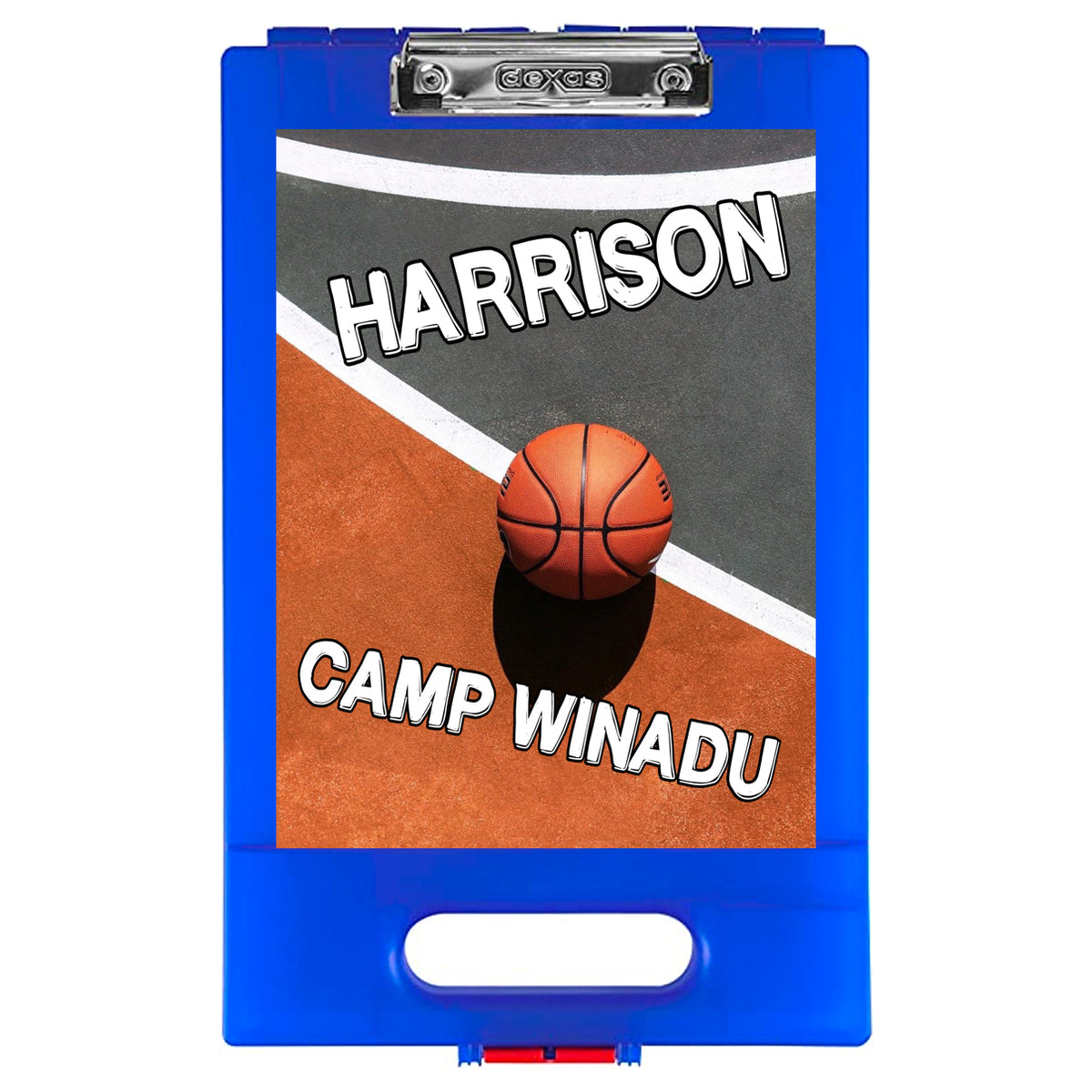 Basketball Court Clipboard – storage clipboard for writing camp letters at sleepaway or overnight camp by Bee Bee Designs