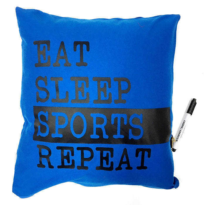 Eat. Sleep. Sports. Repeat Autograph Pillow
