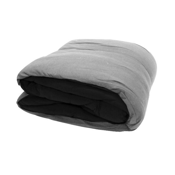 Reversible Gray/Black Jersey Comforter
