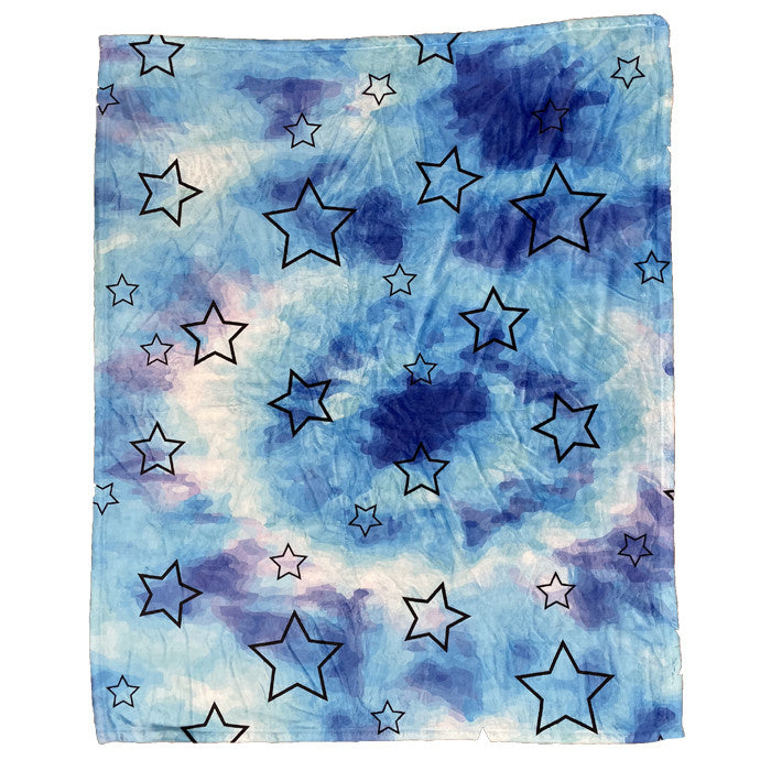 Blue Tie Dye Star Blanket