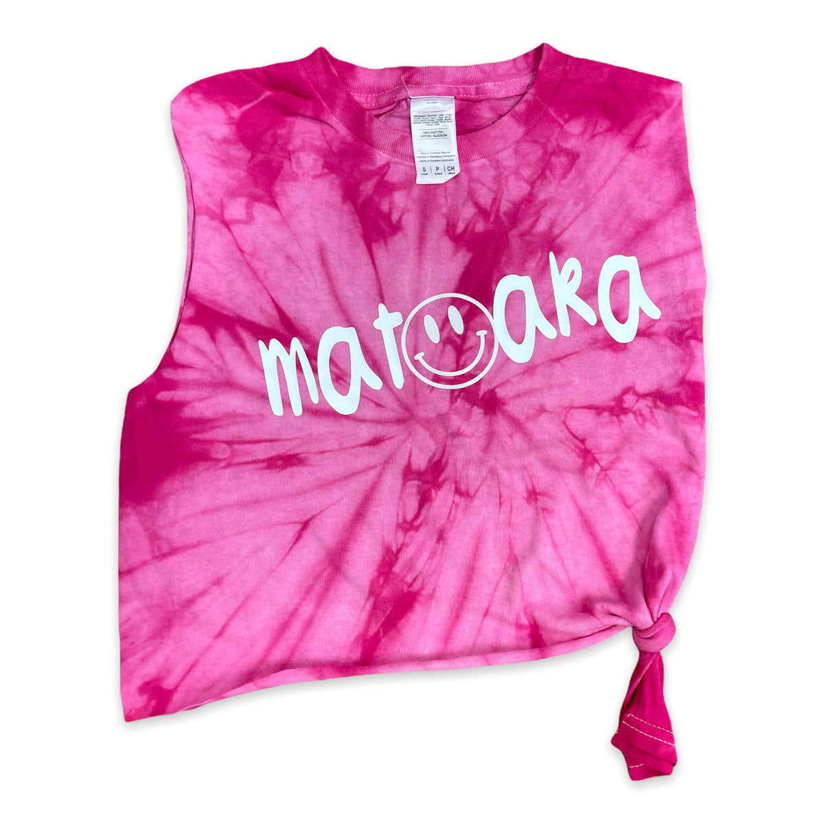 Camp Tie Dye Smile Side Tie Tank - Bee Bee Designs
