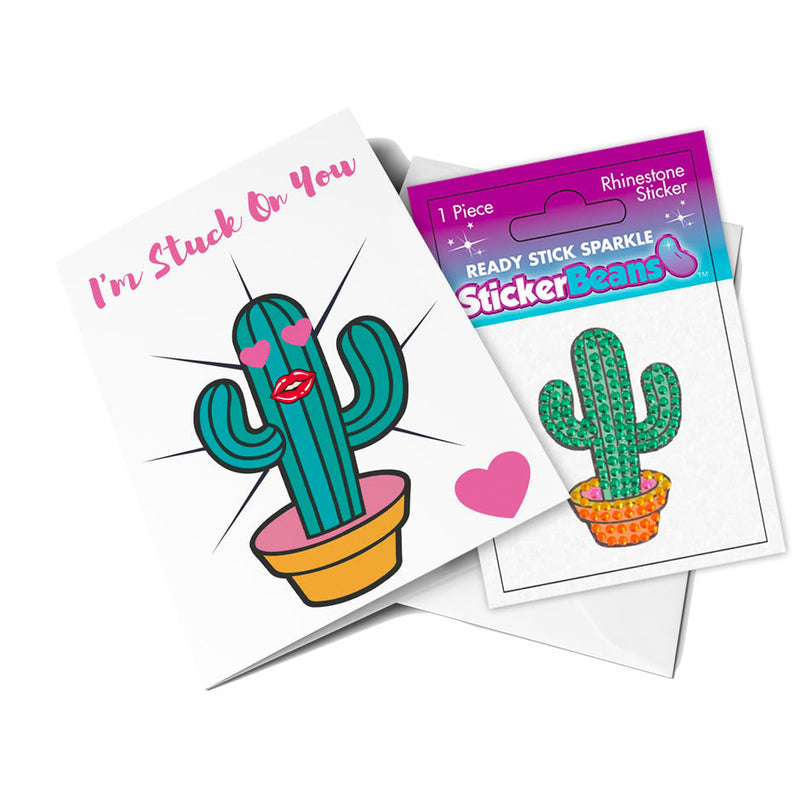 Cactus StickerBean Card