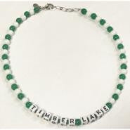 Two-Color Camp Name Beaded Necklace