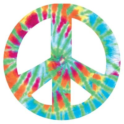 Tie Dye Peace Sign Card