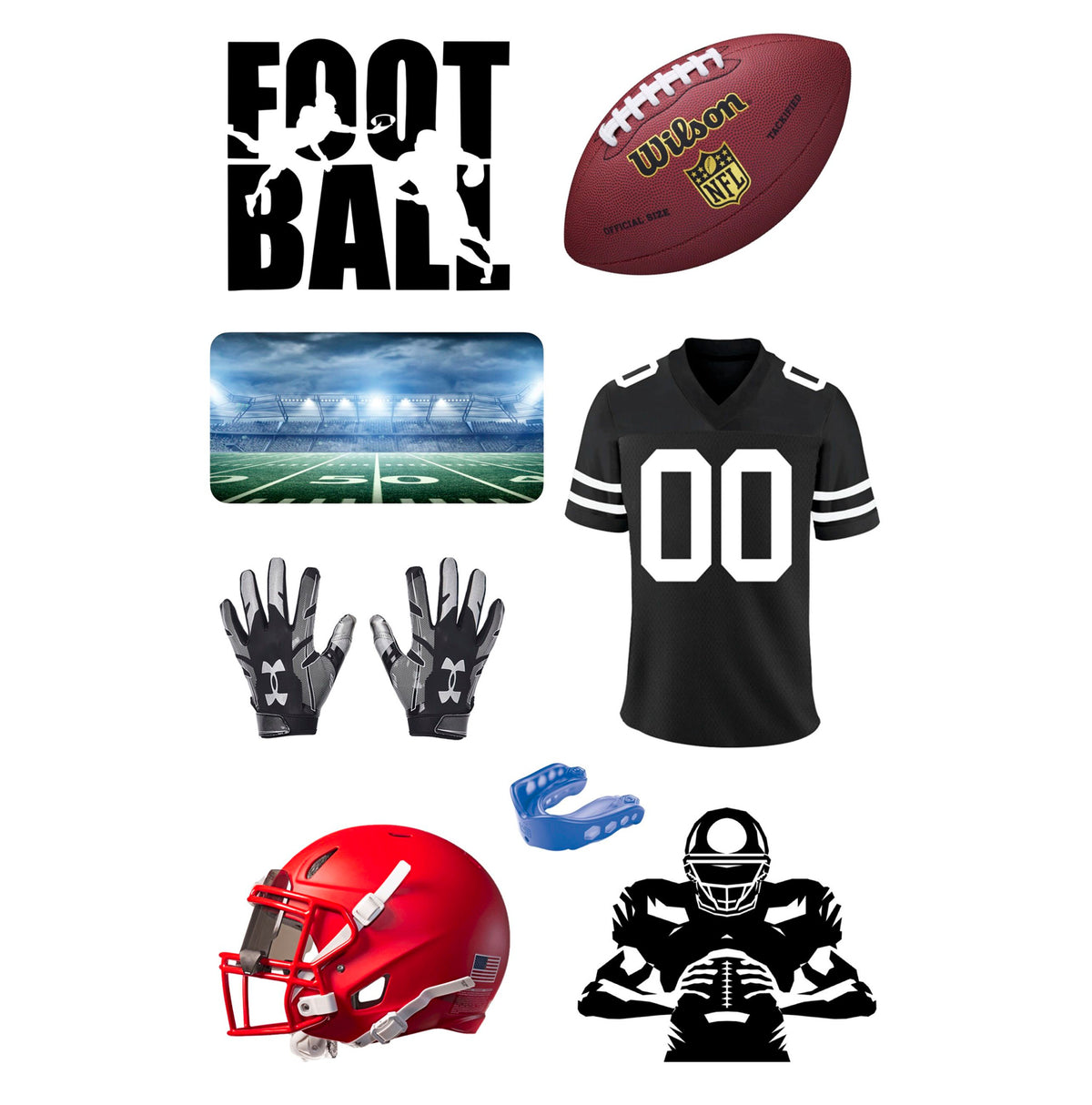 Football Cling Its - Bee Bee Designs