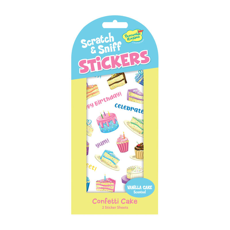 Confetti Cake Scratch & Sniff Stickers - Bee Bee Designs