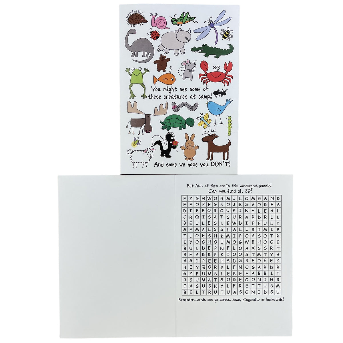 Creatures at Camp Card - Bee Bee Designs