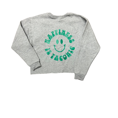 Happiness Is Cropped Sweatshirt