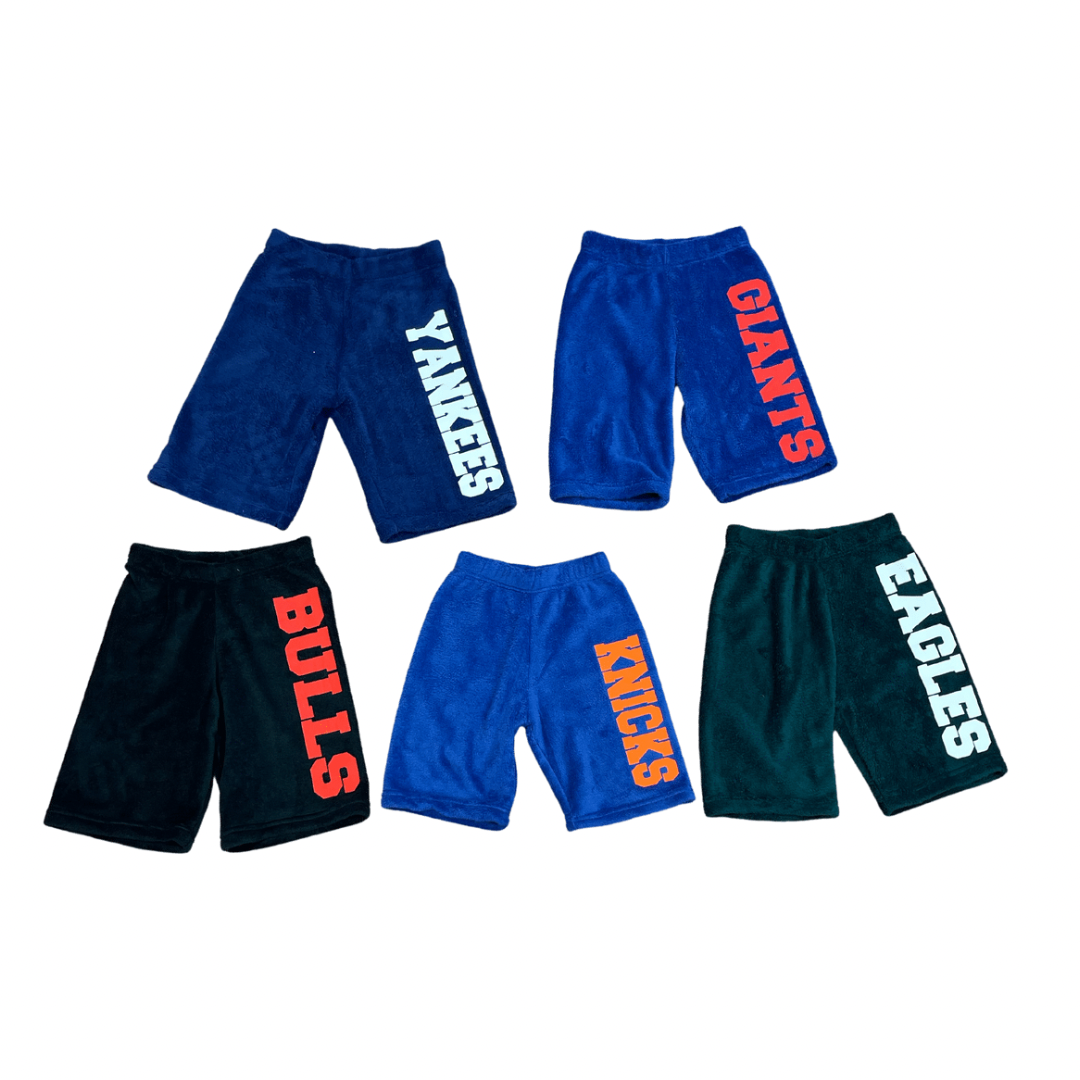 Fuzzy Team Shorts - Bee Bee Designs