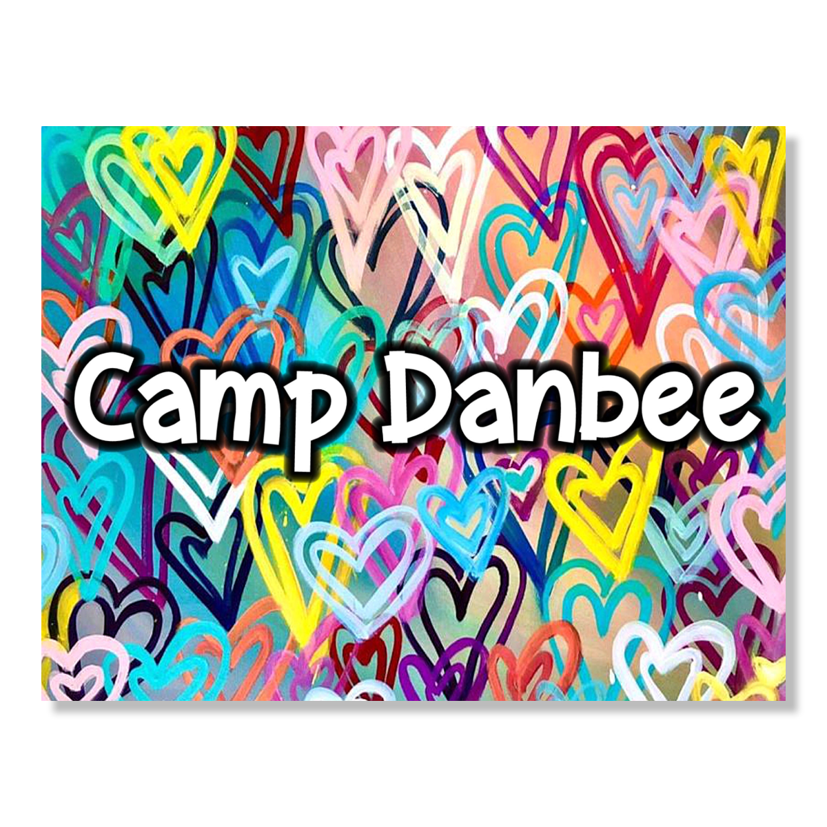 Graffiti Hearts Camp Notecards – letters FROM camp notecards (8 cards + 8 envelopes) for sleepaway/overnight camp by Bee Bee Designs