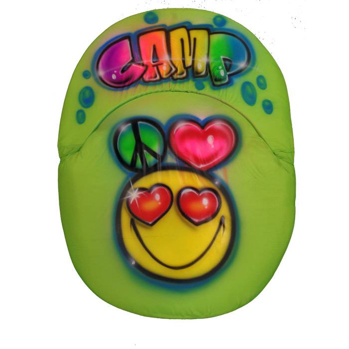 Peace, Heart and Emoji Airbrushed Ground Chair