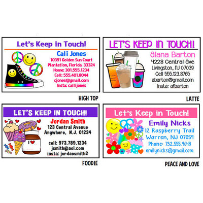 Girls Personalized Calling Cards