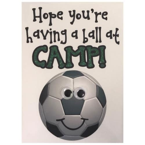 Soccer Wiggly Eyes Card - Bee Bee Designs