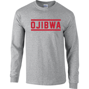 Camp Ojibwa Gray Long Sleeve Performance Shirt