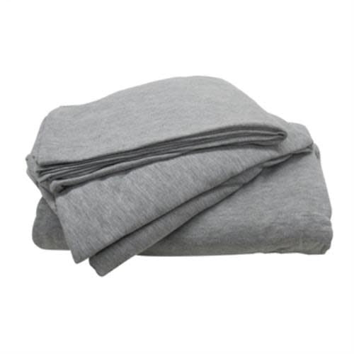 Gray 4-Piece Jersey Sheet Set