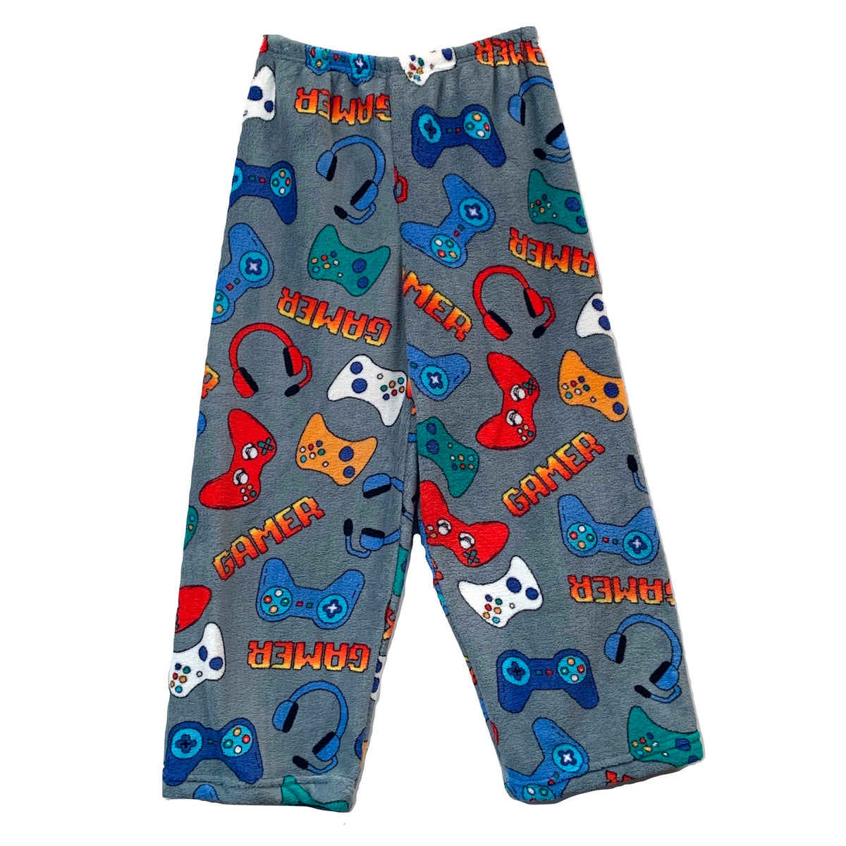 Gray Gamer Fuzzy Pants - Bee Bee Designs