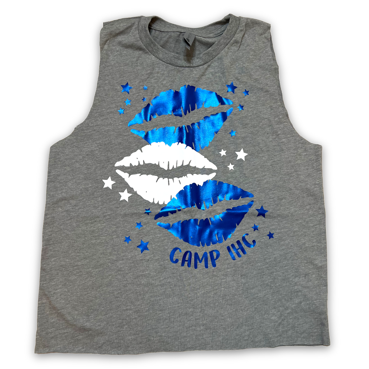 Shiny Lips Sleeveless Camp Shirt - Bee Bee Designs