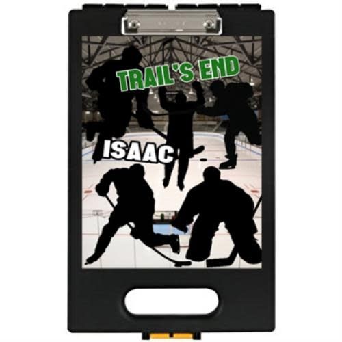 Hockey Silhouette Clipboard – storage clipboard for writing camp letters at sleepaway or overnight camp by Bee Bee Designs